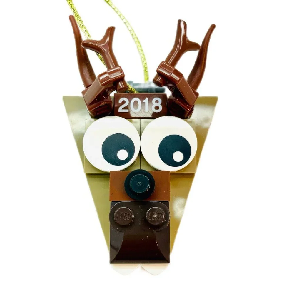 LEGO Christmas Ornament 2018 Reindeer Head 28 Pieces By 2005 Lego Group Read! - Picture 1 of 12